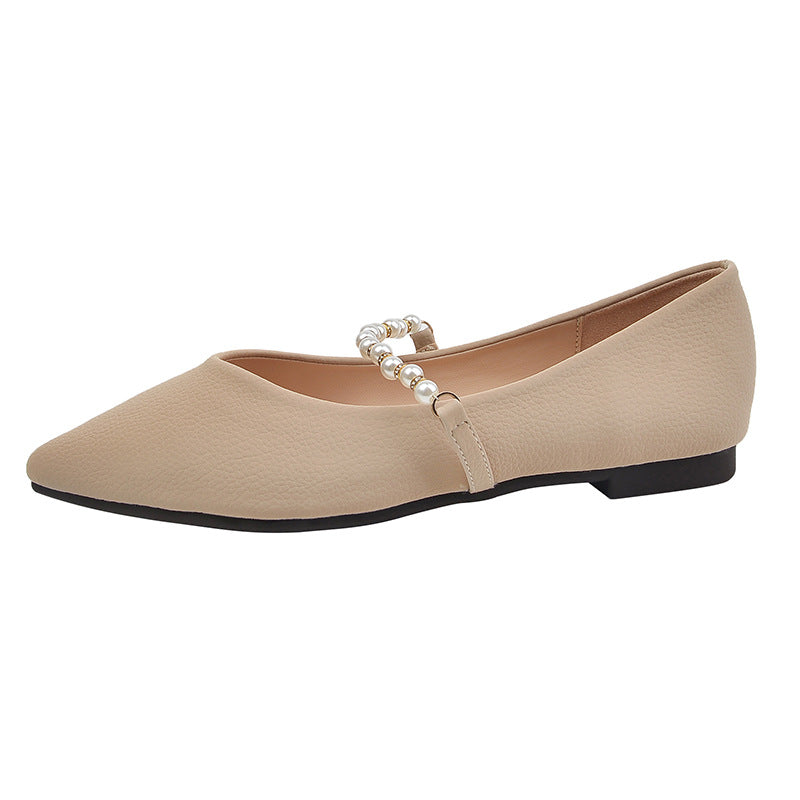 Plus size wide width pointed ballet flats