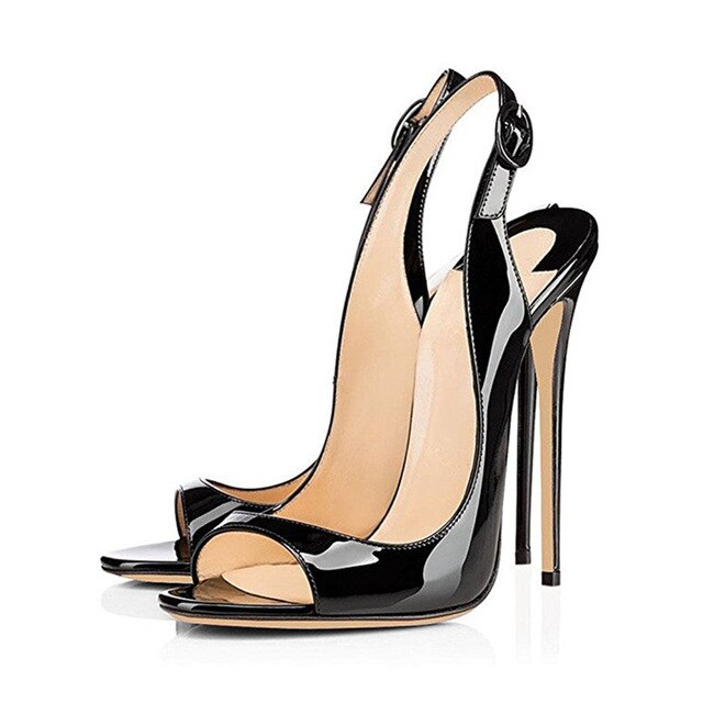 Glamazon - Drag Queen Peep Toe Stiletto Sandals- Plus size