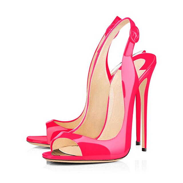 Glamazon - Drag Queen Peep Toe Stiletto Sandals- Plus size