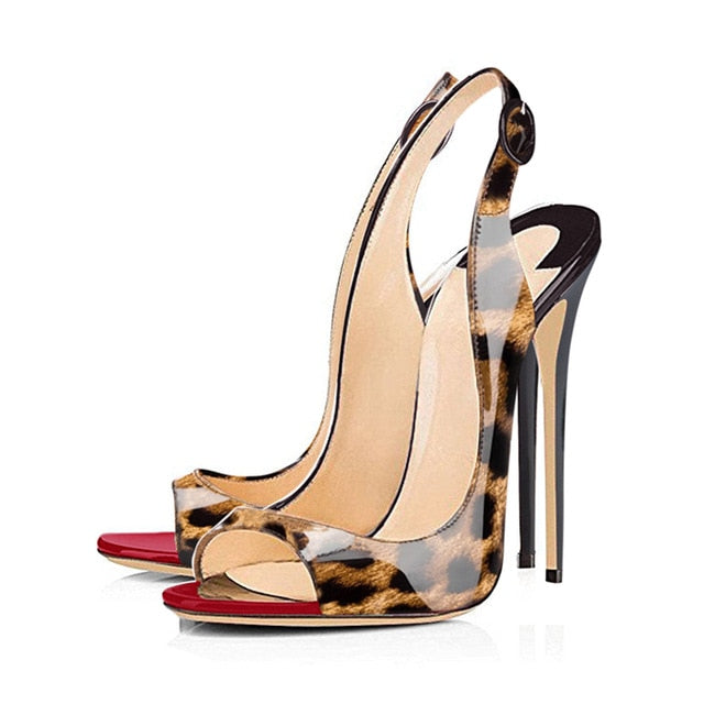 Glamazon - Drag Queen Peep Toe Stiletto Sandals- Plus size