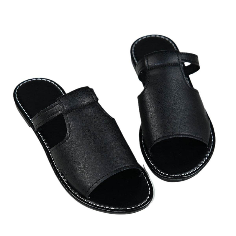 Buycenter Plus Size Women's PU Flat Sandals - Breathable & Quick Drying