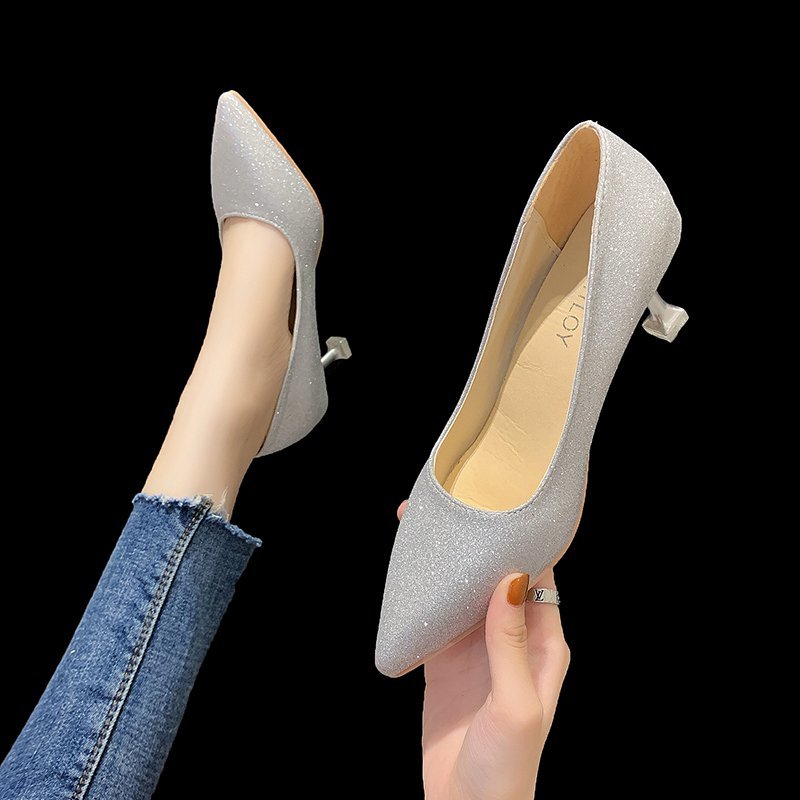 (35-45) Plus Size Sparkles Stiletto High Heels