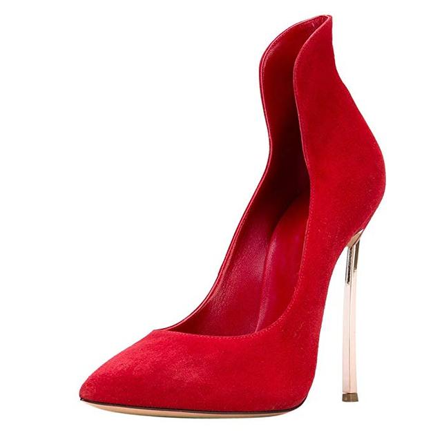 Red Fantasy - Drag Queen High Heels Sexy Pointed Toe Pumps - Plus Size