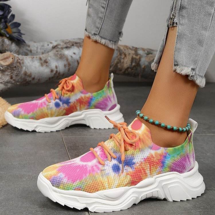 Casual Flower Sports Shoes for Women - Stylish Comfort & Plus Sizes