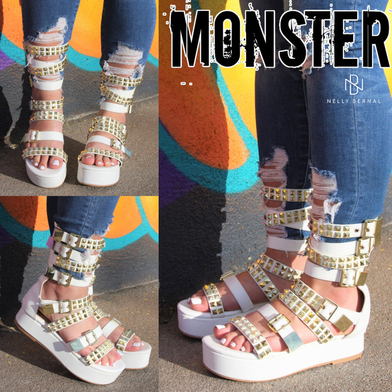 Monster White Platforms LAST SIZE 36 (6/6.5)
