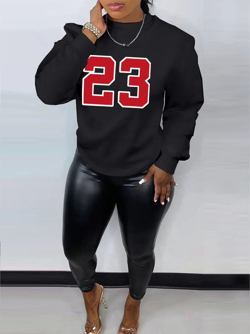 Women's Autumn Winter Sweaters  Black Loose Plus Size  Female hoodie Long Sleeves O-neck Pullovers Sporty and Rich Clothing