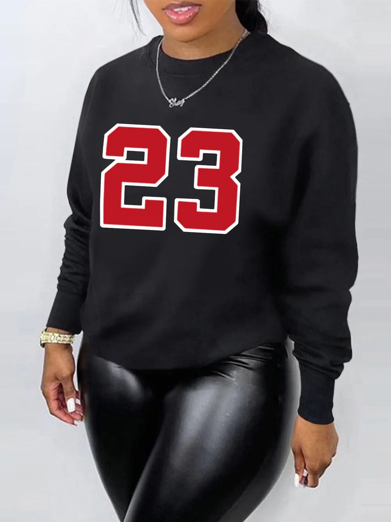 Women's Autumn Winter Sweaters  Black Loose Plus Size  Female hoodie Long Sleeves O-neck Pullovers Sporty and Rich Clothing