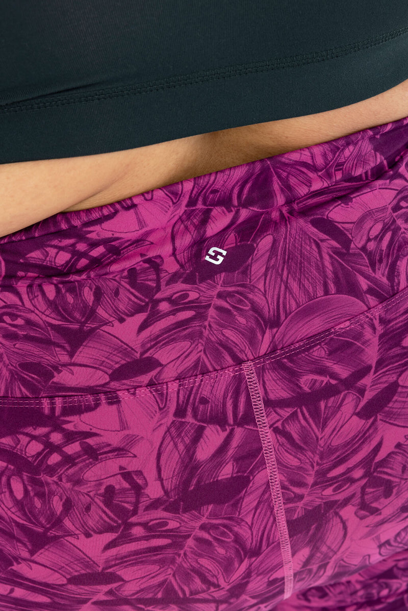 Pocket Ankle Leggings - Cactus Leaf - FINAL SALE