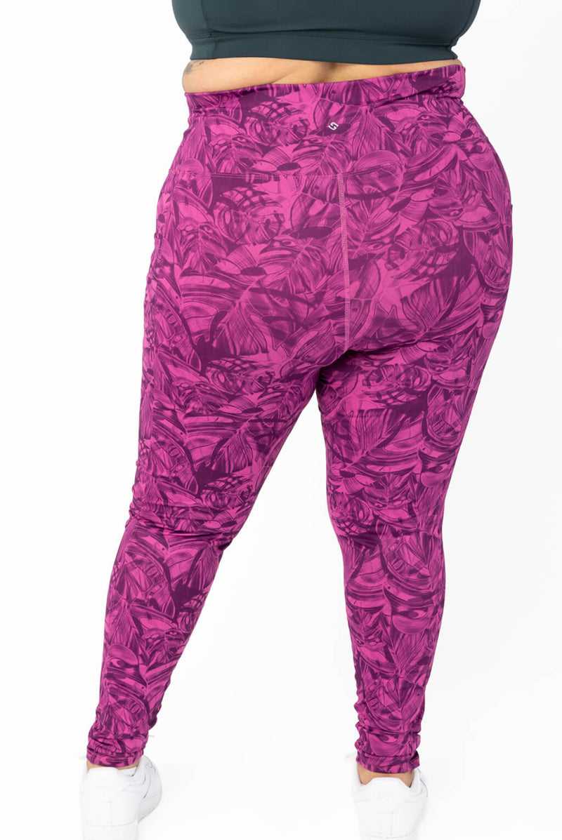 Pocket Ankle Leggings - Cactus Leaf - FINAL SALE