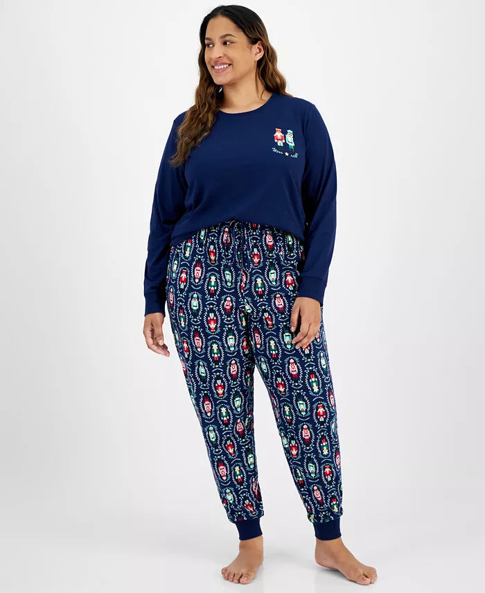 Holiday Lane Women's Plus Size Mix It Matching Family Pajamas Set  Nutcracker Size 3X