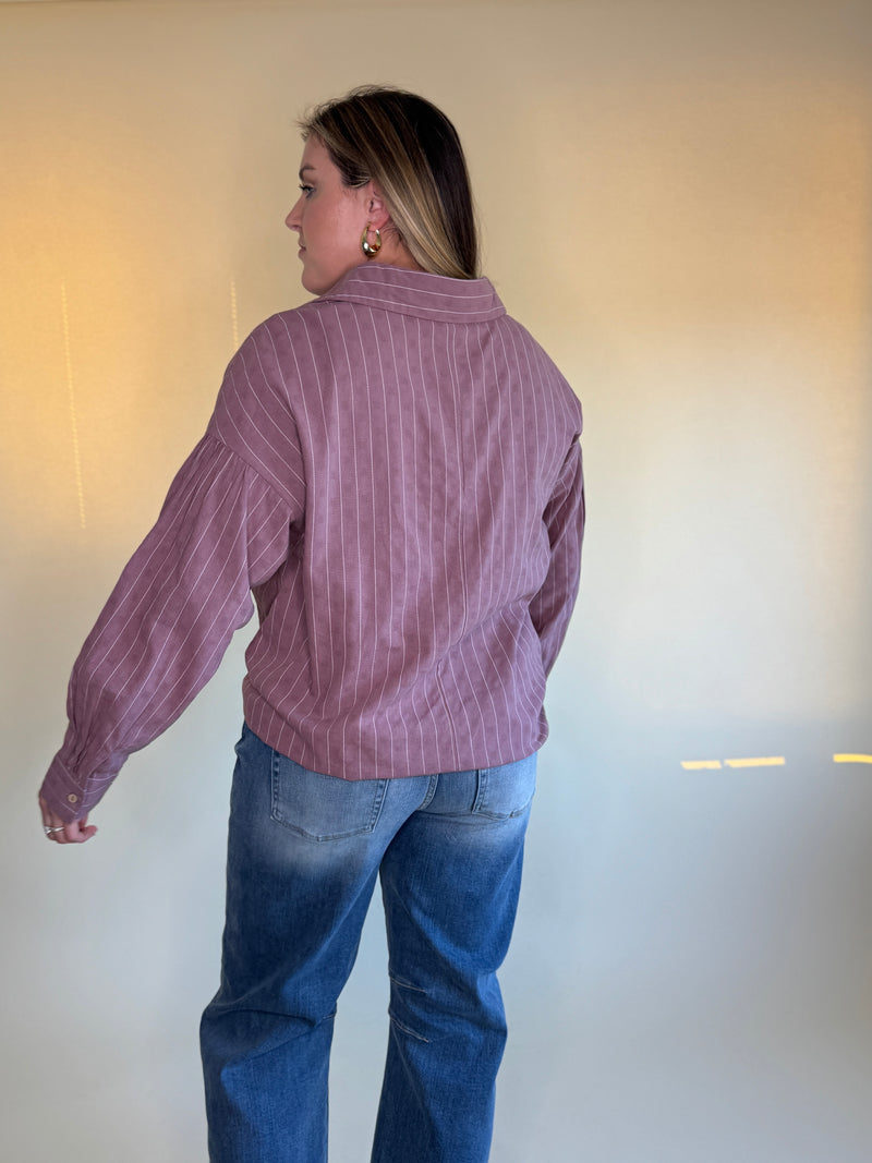 Maria Twist Blouse- Mauve