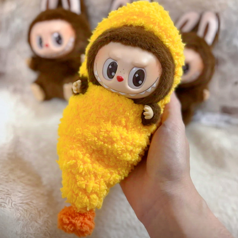 Doll Cloth Tempura Shrimp Ebi Fry Baby Handmade Jumpsuit For Labubu - 061