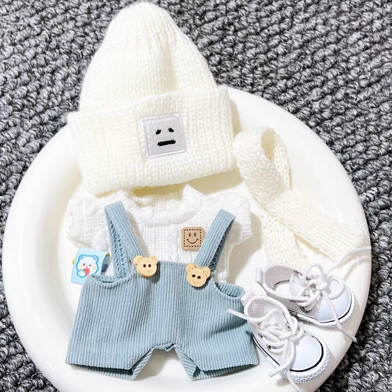 Doll Cloth Sporty Bear Overalls Set - 009
