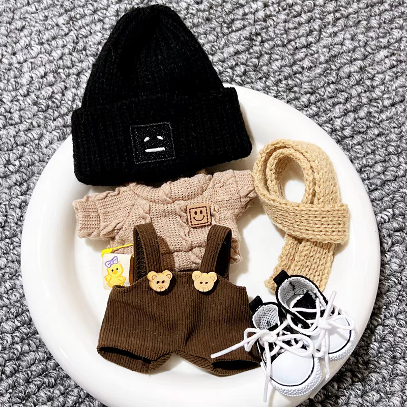 Doll Cloth Sporty Bear Overalls Set - 009