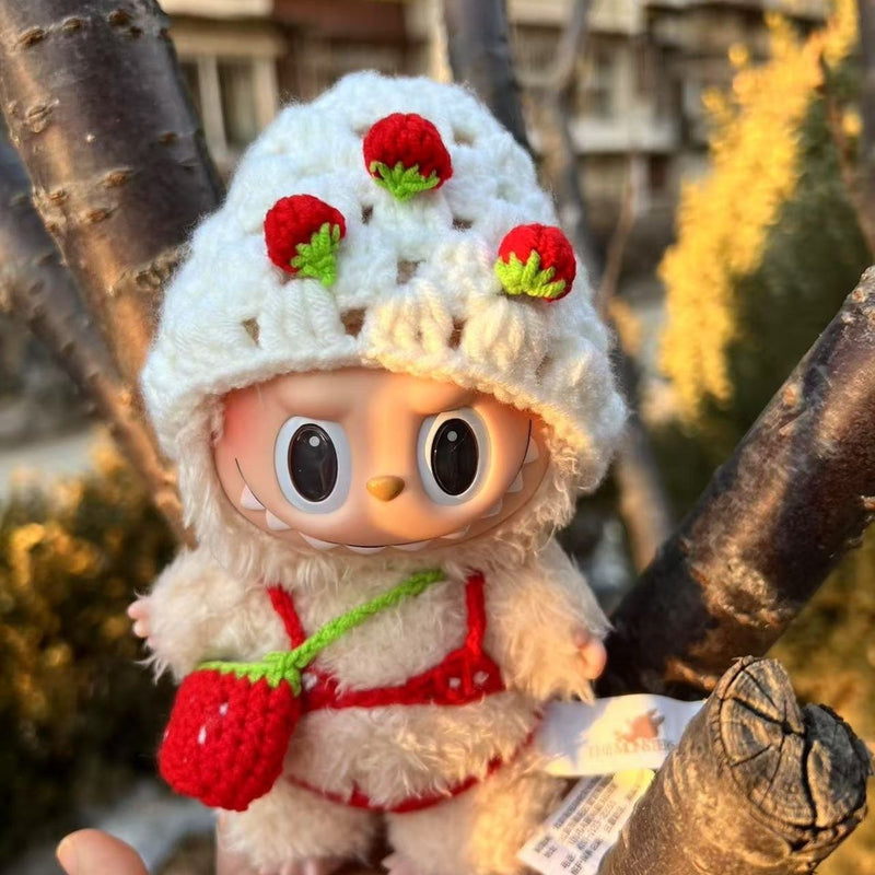 The Monsters Labubu Cloth Sweet Strawberry Knit Collection - 046