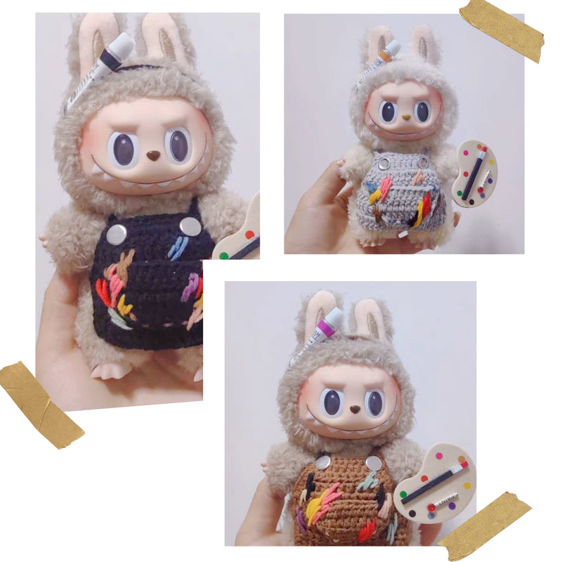 Doll Cloth Painter Dabble & Knit Bib For Labubu - 076