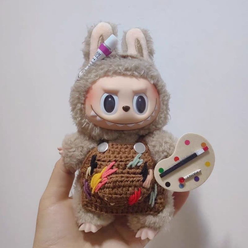 Doll Cloth Painter Dabble & Knit Bib For Labubu - 076