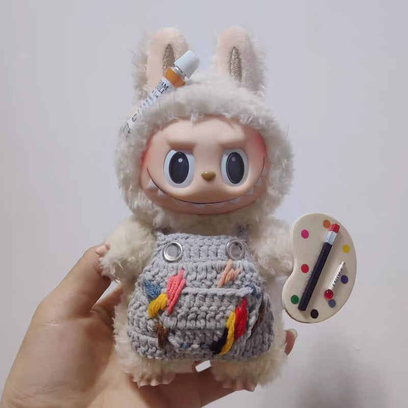 Doll Cloth Painter Dabble & Knit Bib For Labubu - 076