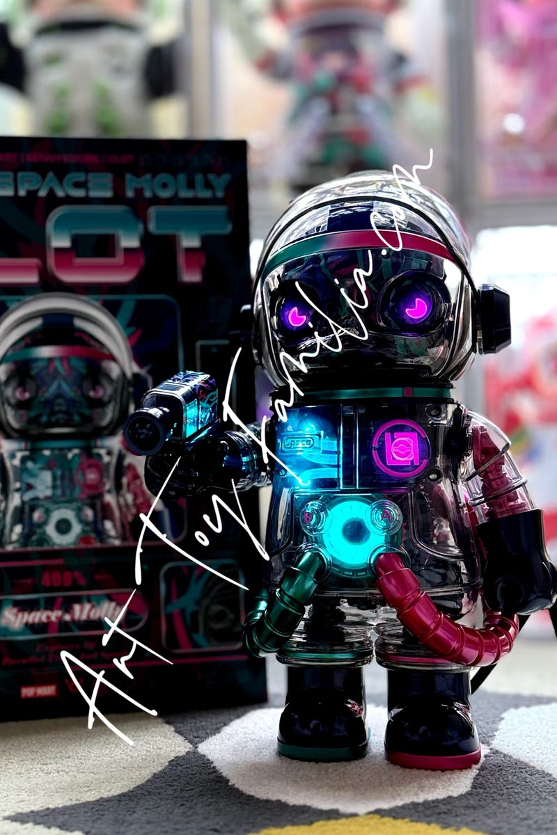 400% MEGA Space Molly 400% CLOT-Pink Purple Green Alienegra Set - 粉紫绿荆棘400%