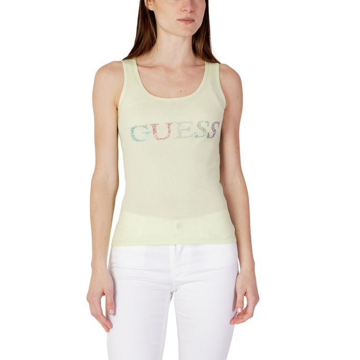 Guess Embellished Logo Pure Cotton Tank Top - Multiple Colors