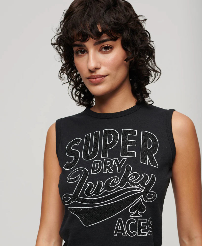 Superdry Retro Embellished Slim Vest