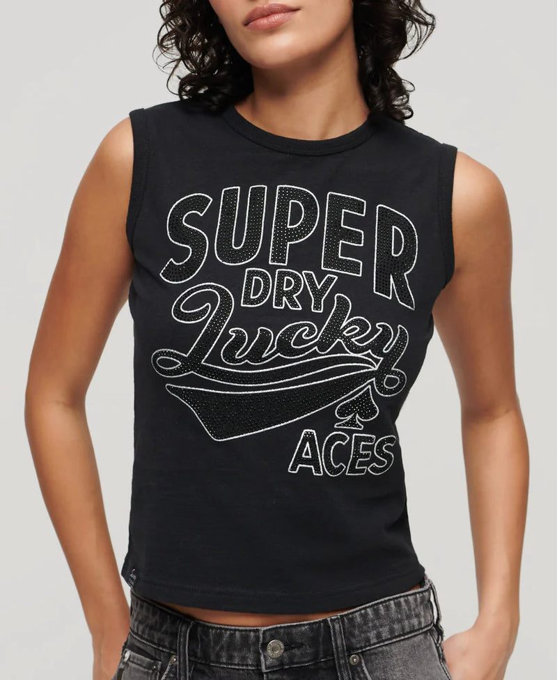 Superdry Retro Embellished Slim Vest