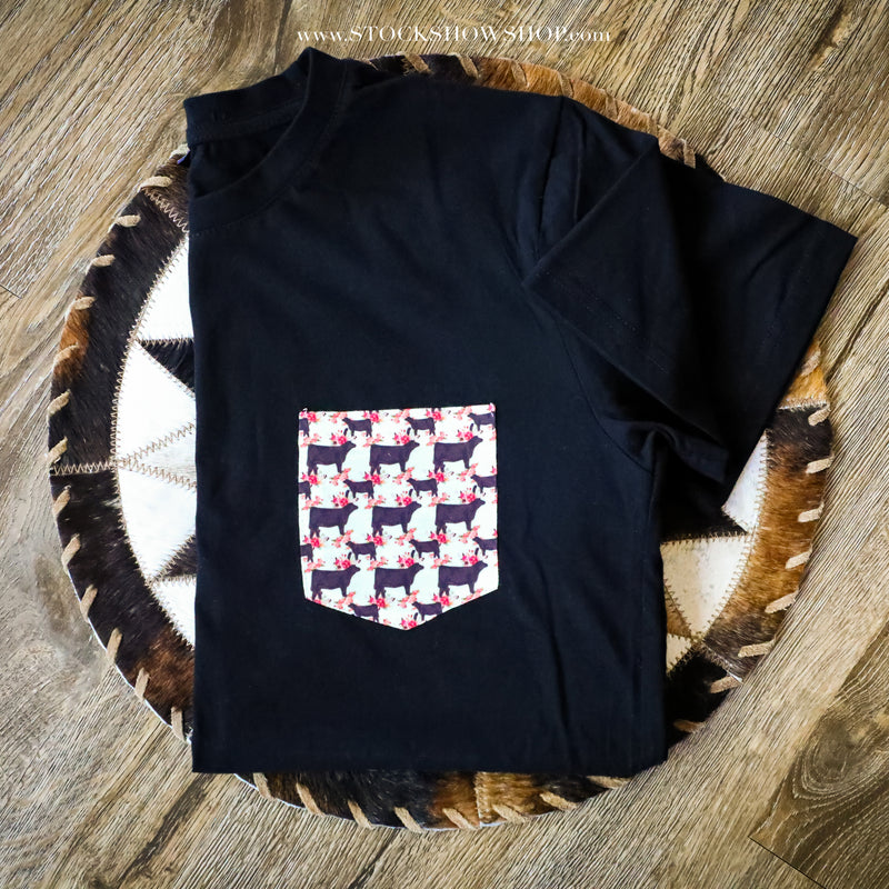 Heifer - Black Pocket Tee