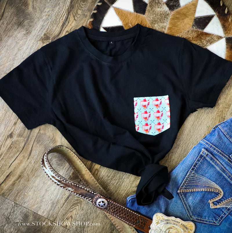 Heifer - Black Pocket Tee