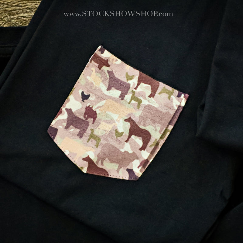 Heifer - Black Pocket Tee