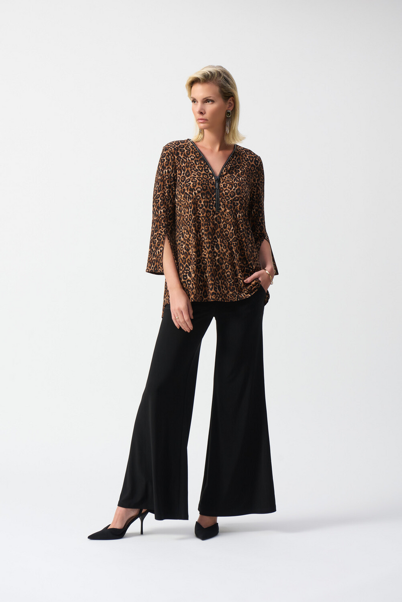 EMBELLISHED ANIMAL PRINT TOP