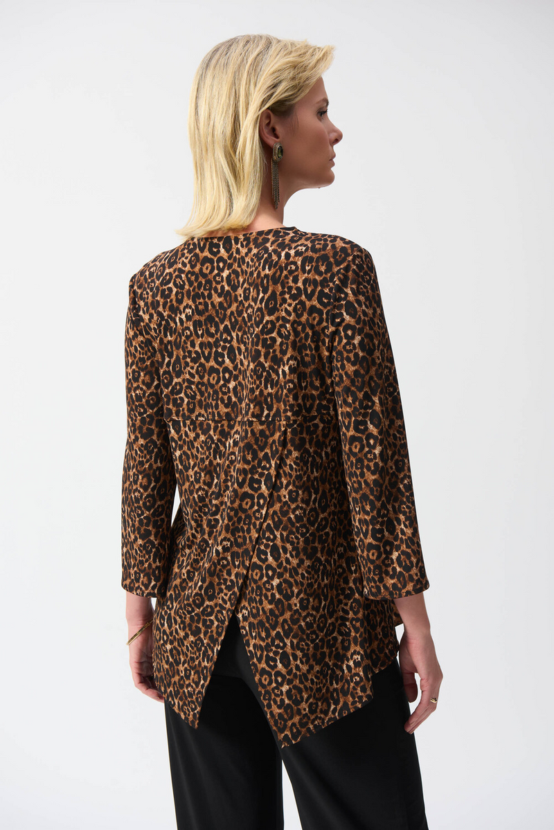 EMBELLISHED ANIMAL PRINT TOP
