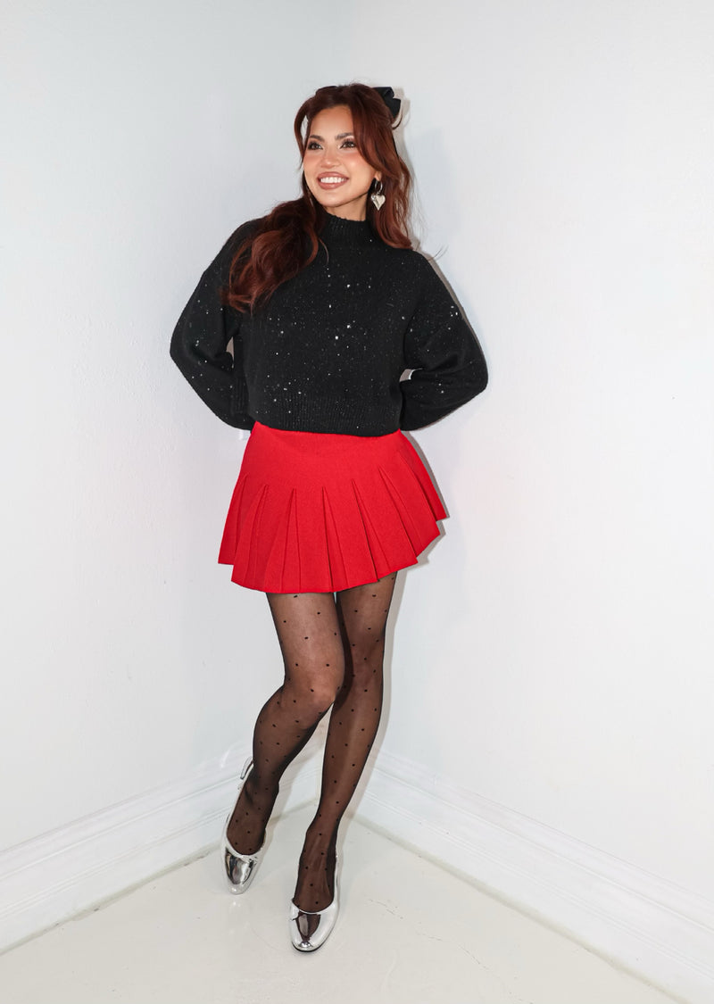 Frosted Glow Embellished Sweater Top