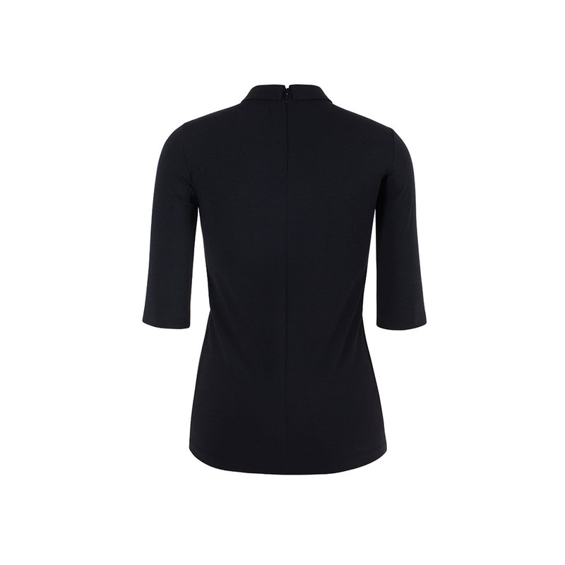 C De Noirs Women Gold Embellished Polo Shirt