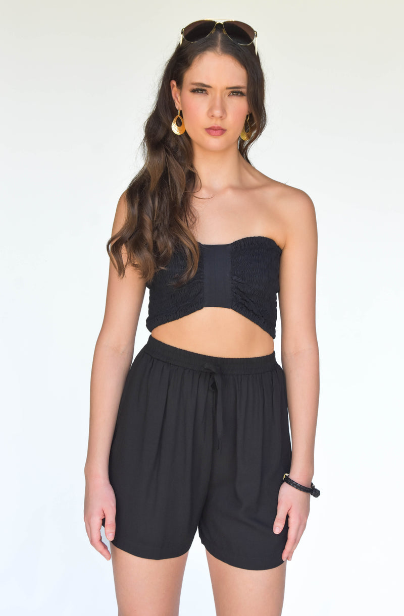 Bandeau Crop - Black