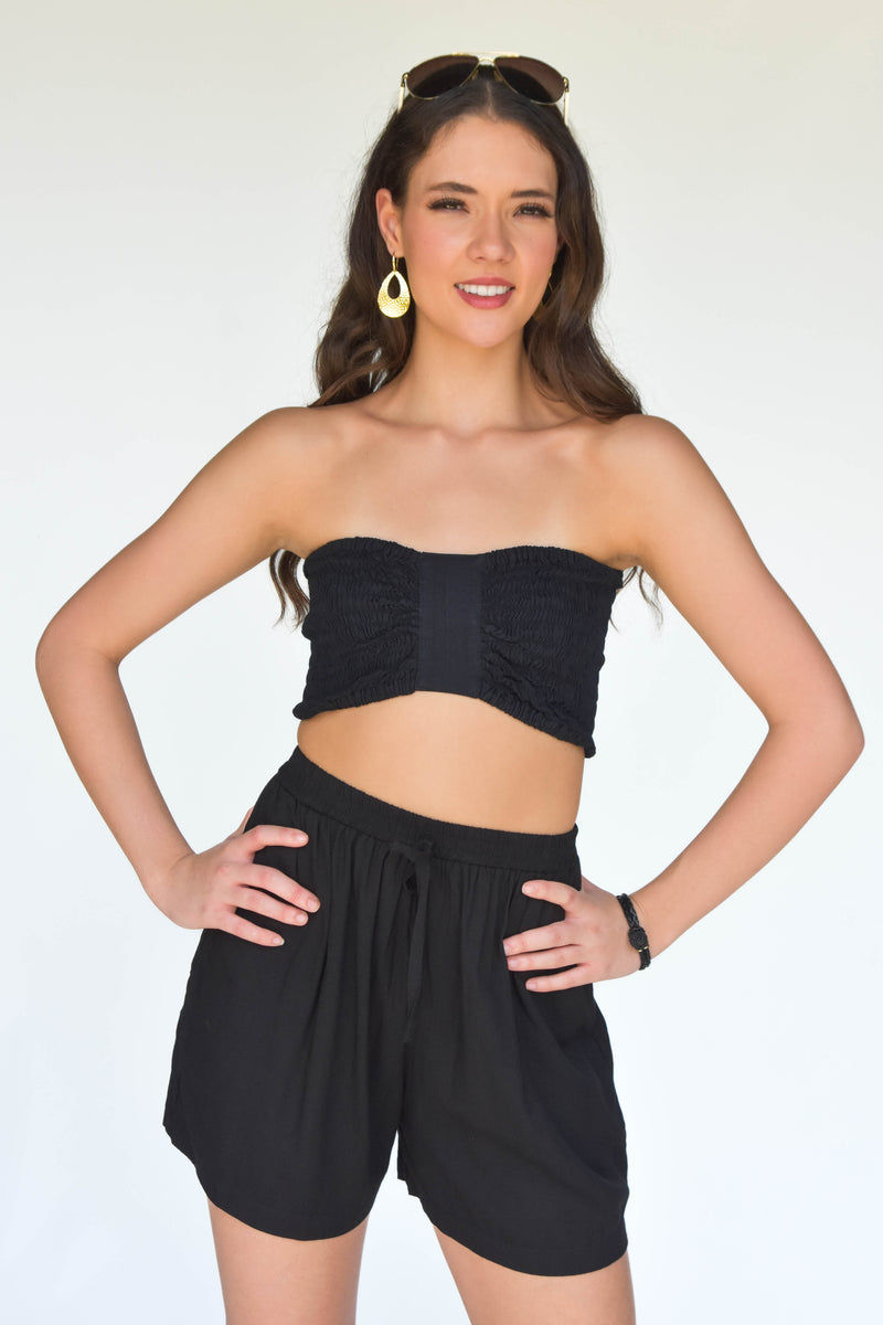 Bandeau Crop - Black