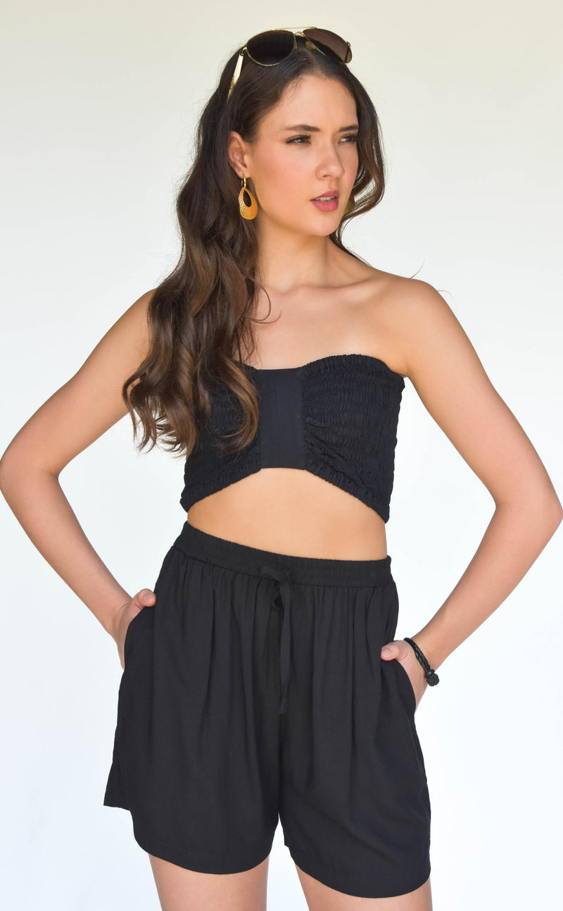 Bandeau Crop - Black