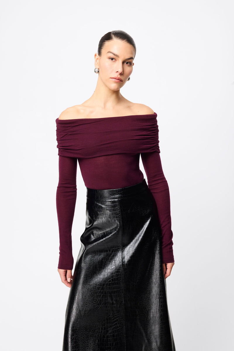 Maine Off Shoulder Merino Top