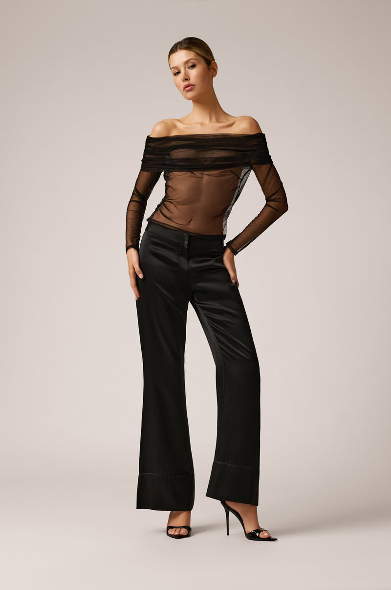 TULLE OFF SHOULDER TOP