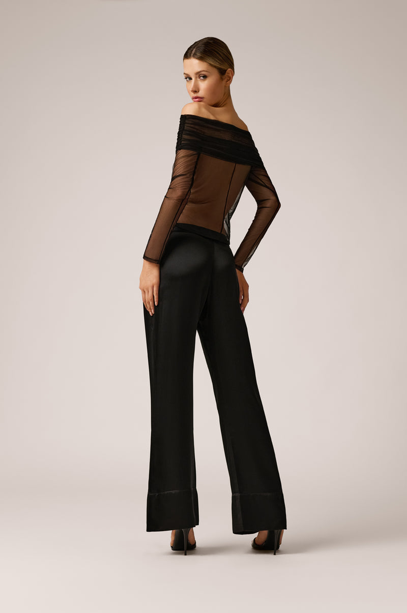 TULLE OFF SHOULDER TOP
