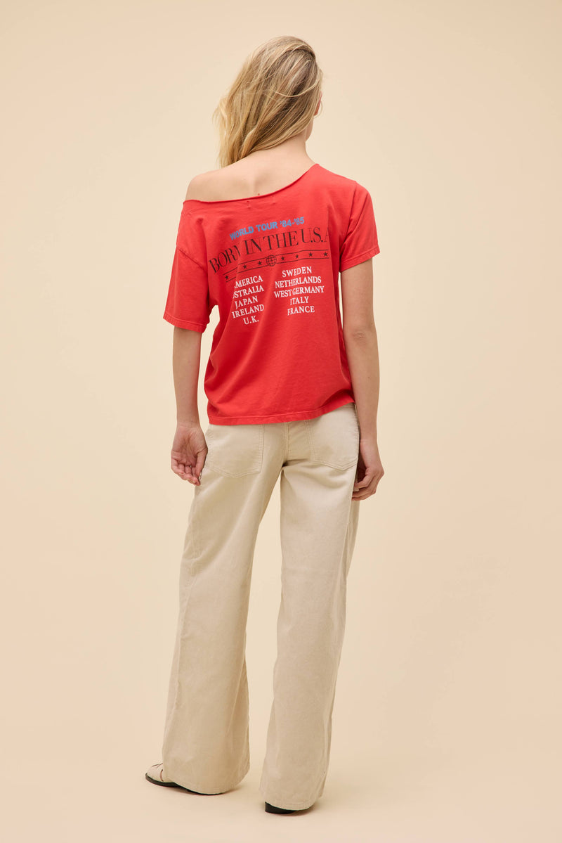 Bruce Springsteen Americana Off-The-Shoulder Tee