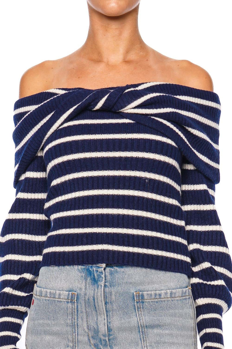 Salma Off Shoulder Cashmere Top