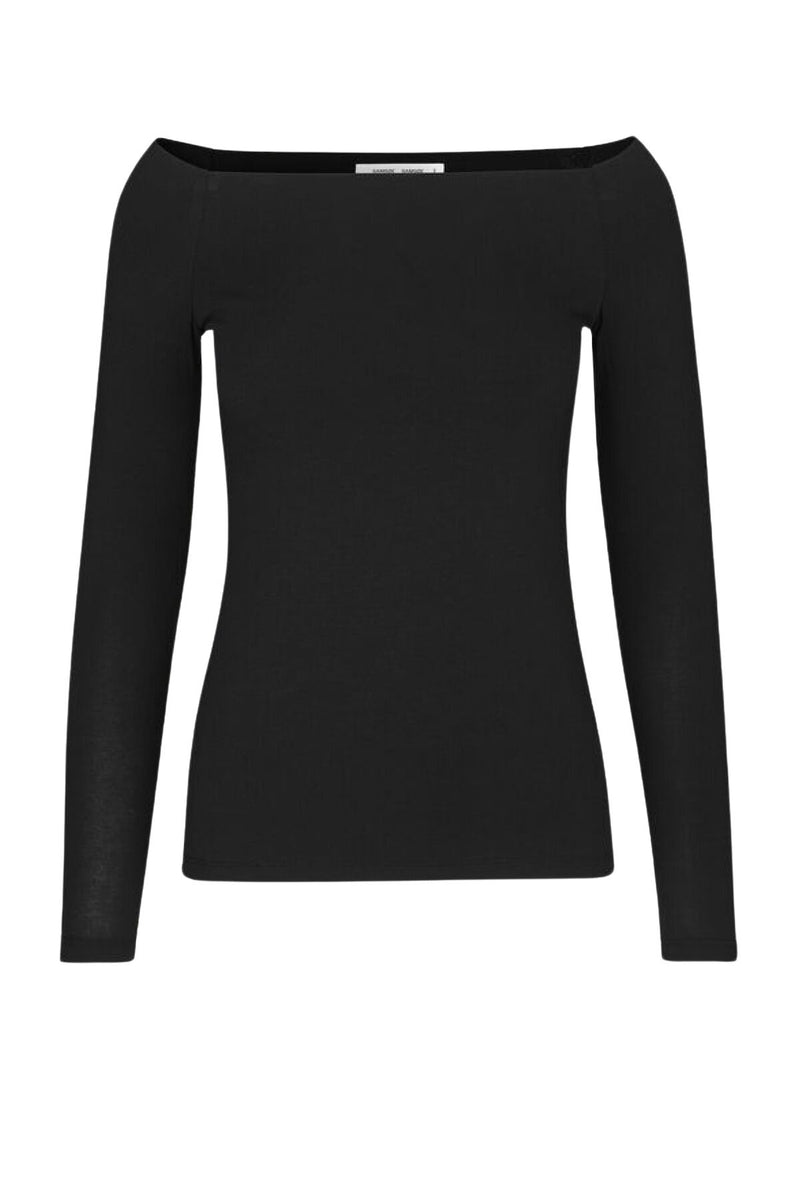Samsøe Samsøe Nana Off Shoulder LS Top - Black