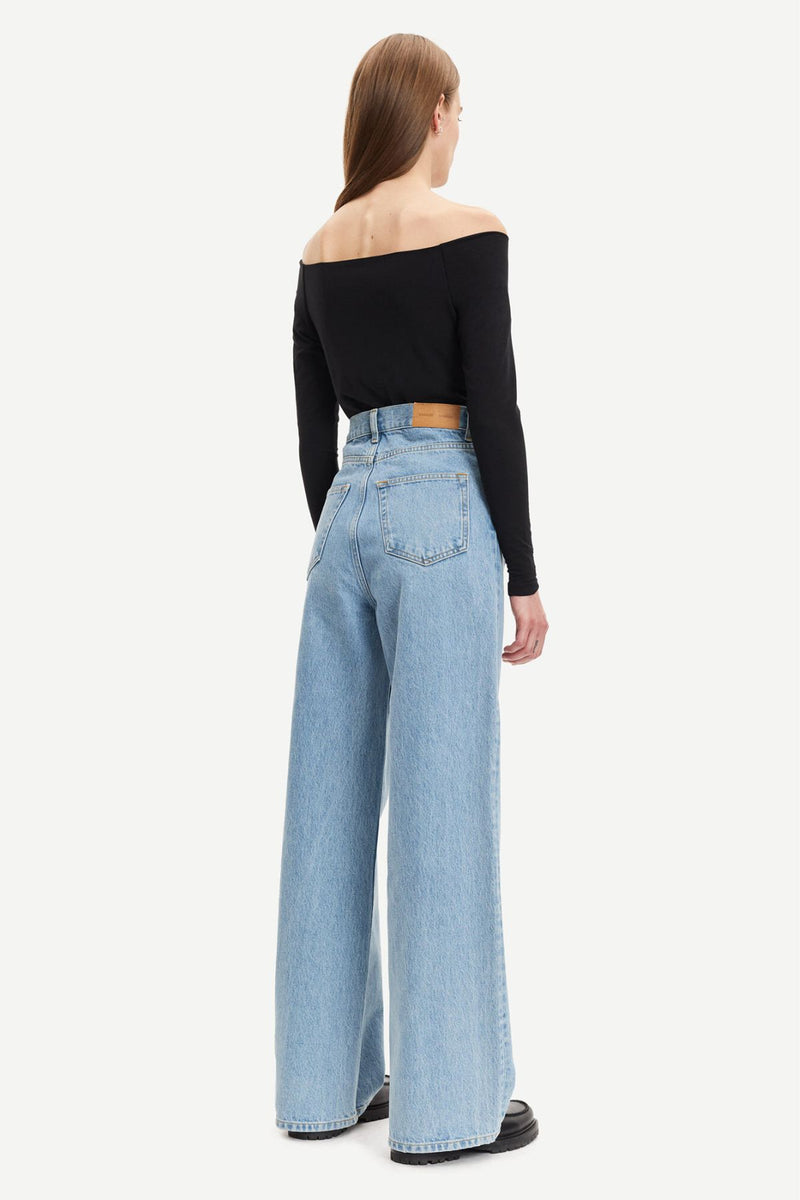 Samsøe Samsøe Nana Off Shoulder LS Top - Black