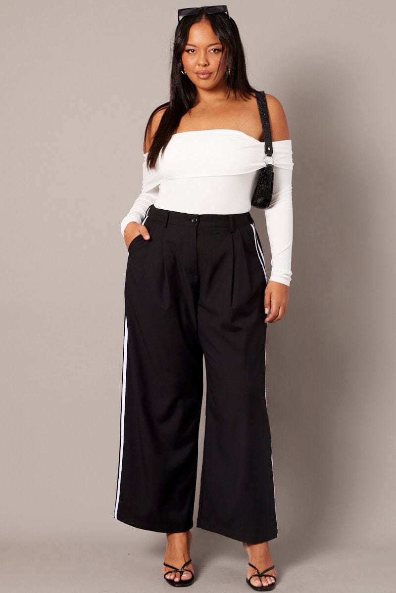 White Off Shoulder Top Long Sleeve