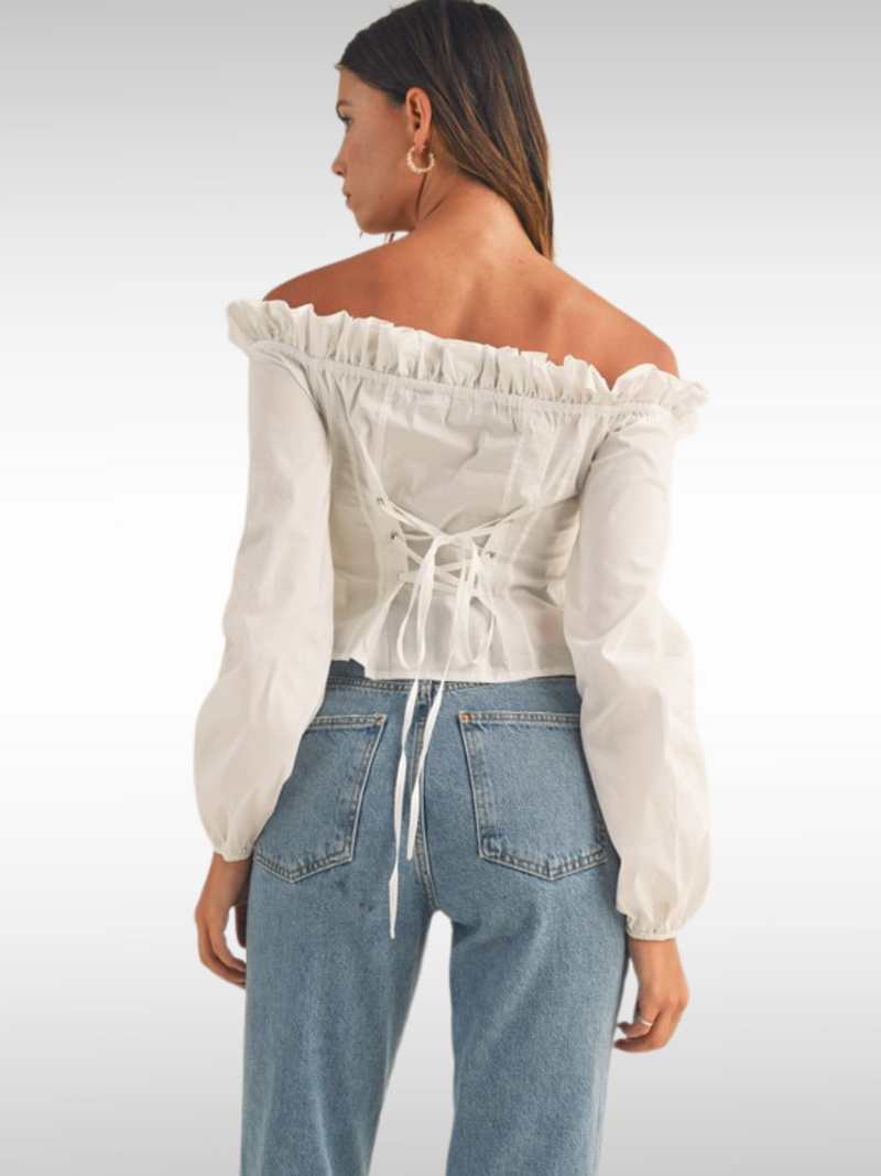 Ruffled Off The Shoulder Top