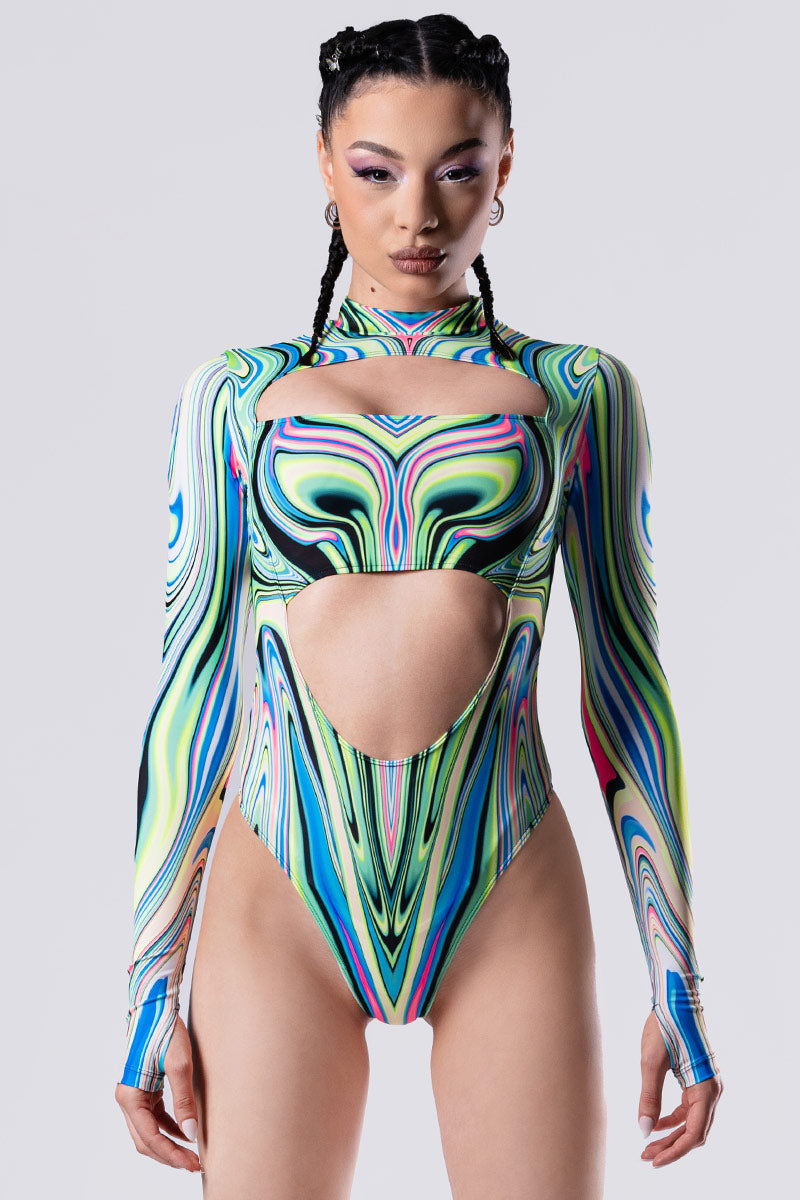 Lucid Lush Long Sleeve Cut Out Bodysuit