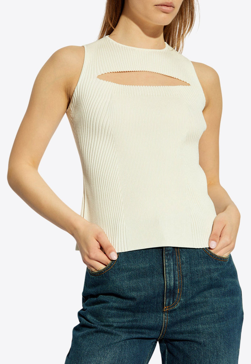 Cut-Out -Blend Sleeveless Top