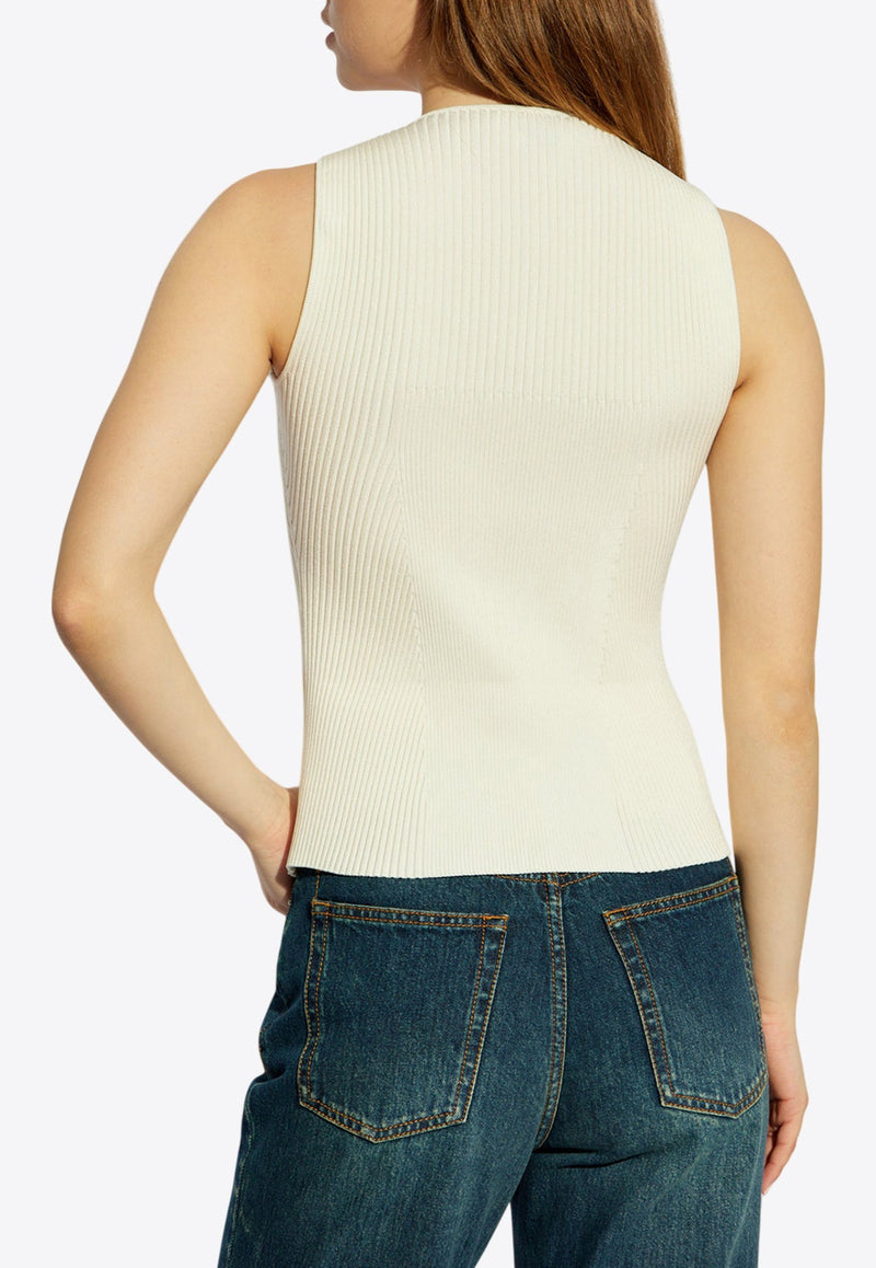 Cut-Out -Blend Sleeveless Top