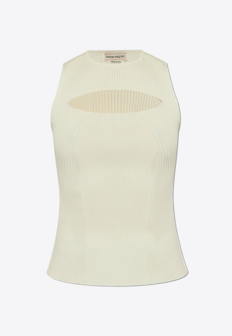 Cut-Out -Blend Sleeveless Top