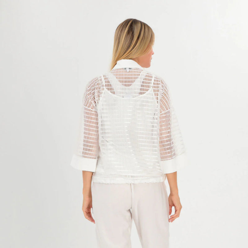 I.NCO White Cut Out Top
